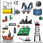 Picture of Oil and Gas Set - Exploration and Site Symbols