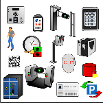 Picture of Access Control and Time Attendance Visio Stencil