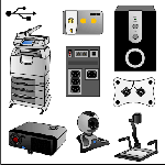 Picture of Computer Peripherals And Devices Set - USB Devices