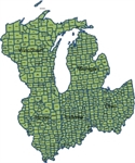 Picture of MapShapes for US: East North Central States