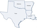 Picture of MapShapes for US: West South Central States