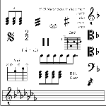Picture of Staff Scribe Visio Stencil - Musical Notes