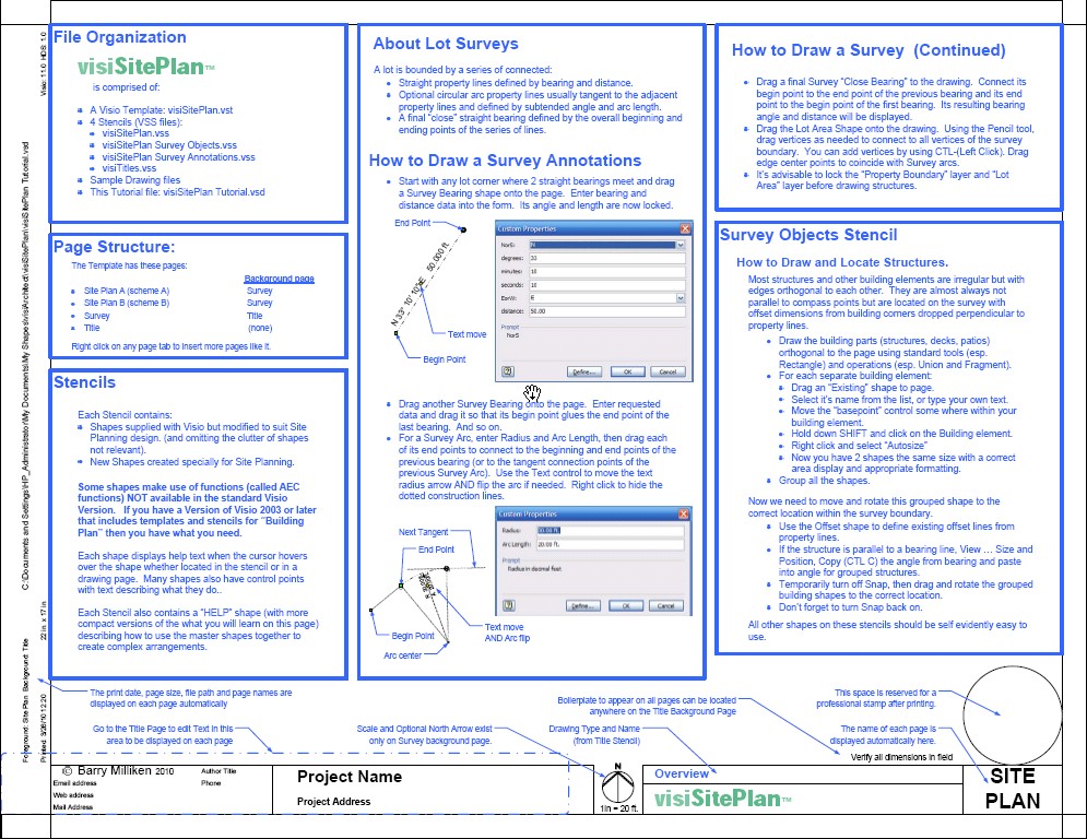 VisiSitePlan Set Visio App For Surveys And Site Plans - Free Visio Stencils Shapes Templates Add ...